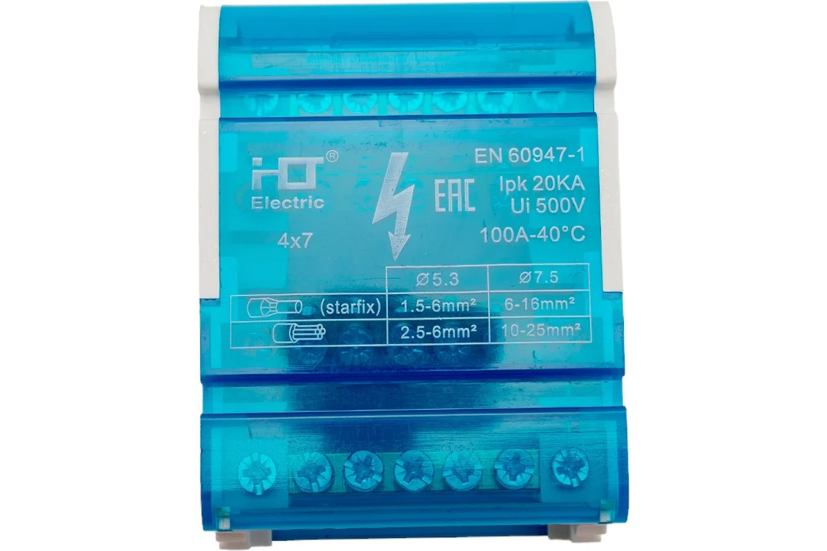 Шина на DIN-рейку в корпусе кросс-модуль HLT 4x7 3L+PEN