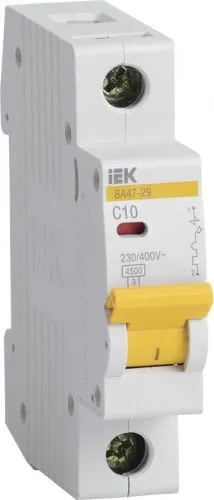 Автоматический выключатель ВА47-29 1Р 10А 4,5кА С KARAT IEK