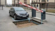 Установка индукционной петли для шлагбаума