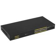 Коммутатор poe Cudy GS1020PS2 портов-16, неуправляемый, 1000 Мбит/сек, 100 Мбит/сек, SFPx2, PoE, бюджет PoE 200 Вт